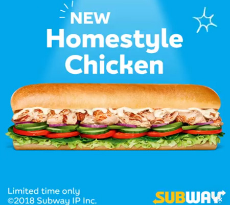 Image for home style chicken subway