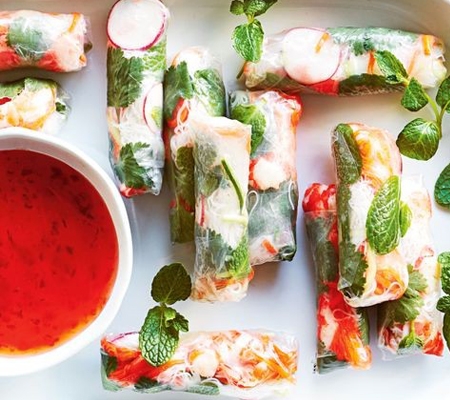 prawn rice paper rolls